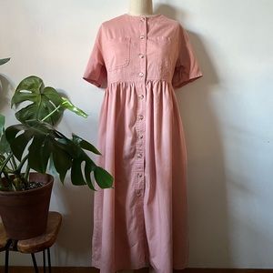 80’s pink maxi dress